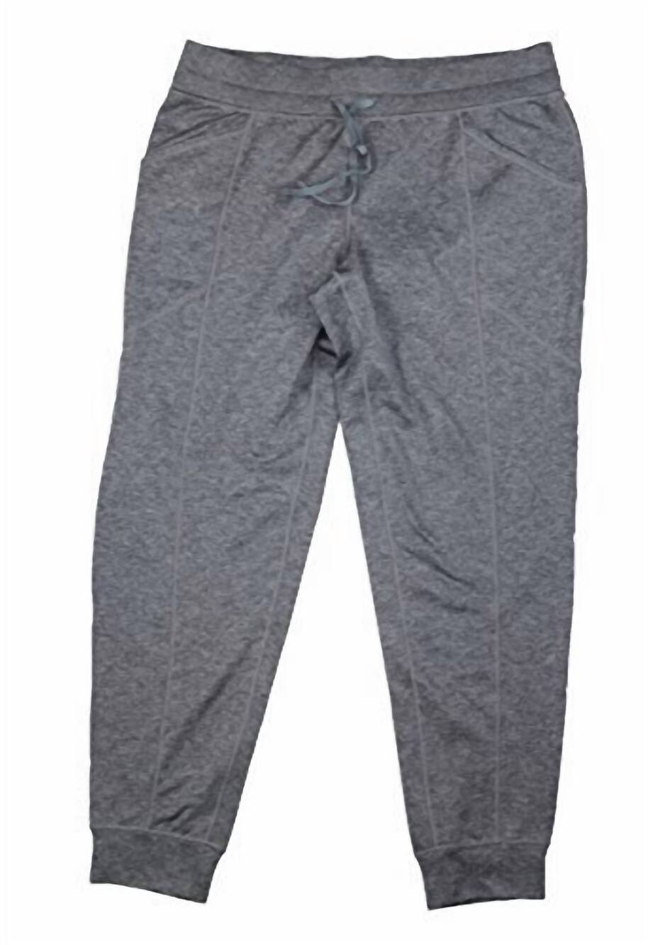 NEW IDEOLOGY women's performance fleece athletic sweatpants in charcoal